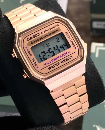 Reloj Casio Retro Acero Inoxidable Rosa 3