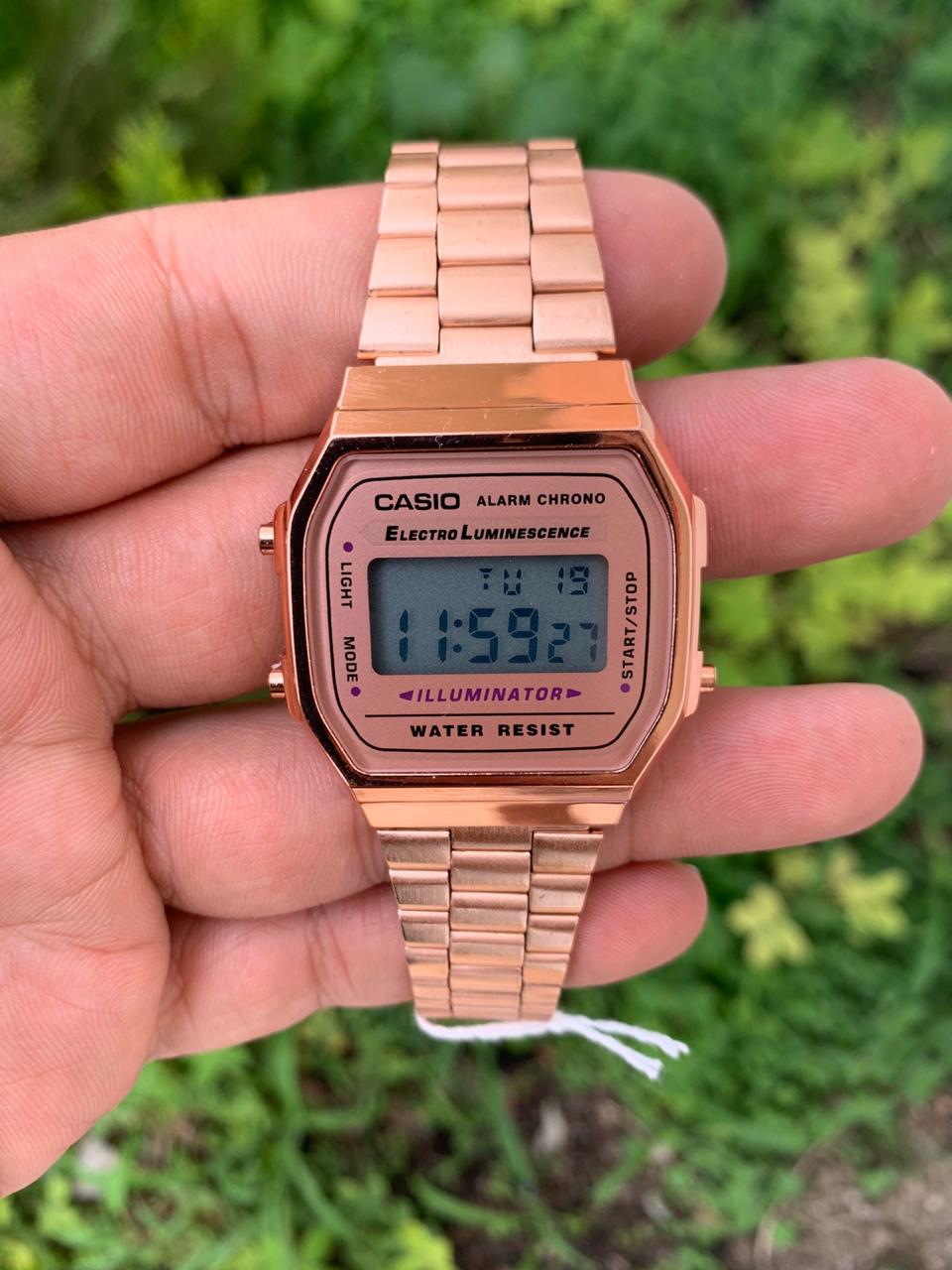 Reloj Casio Retro Acero Inoxidable Rosa 2