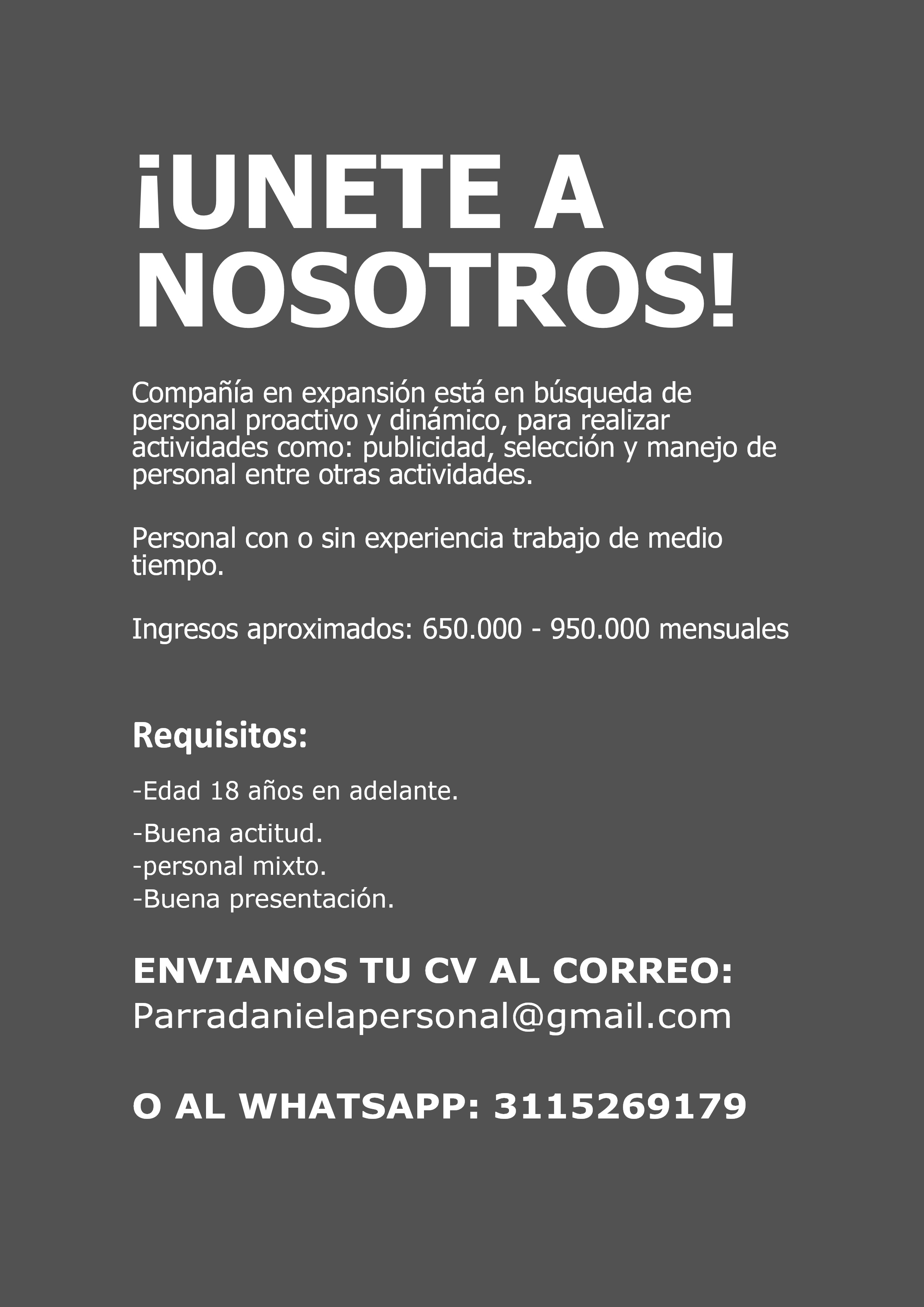 TELETRABAJO EN BOGOTA SIN EXPERIENCIA