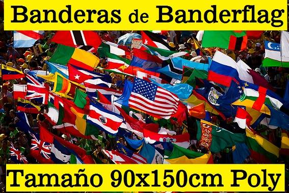 Venta de Banderas de Paises Doble faz Tamaño 90cm x 150cm Tela Po 4