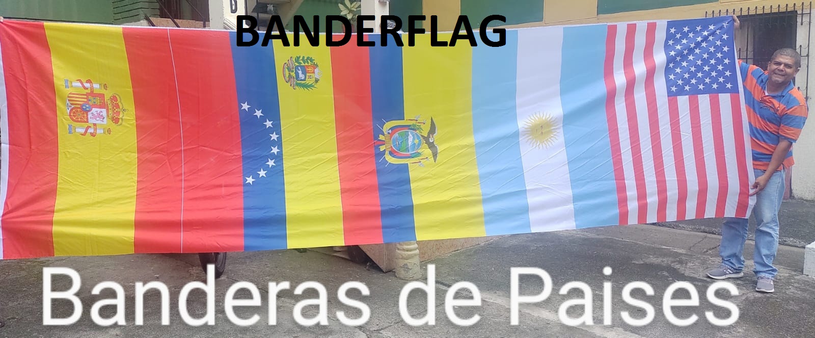 Venta de Banderas de Paises Doble faz Tamaño 90cm x 150cm Tela Po 2