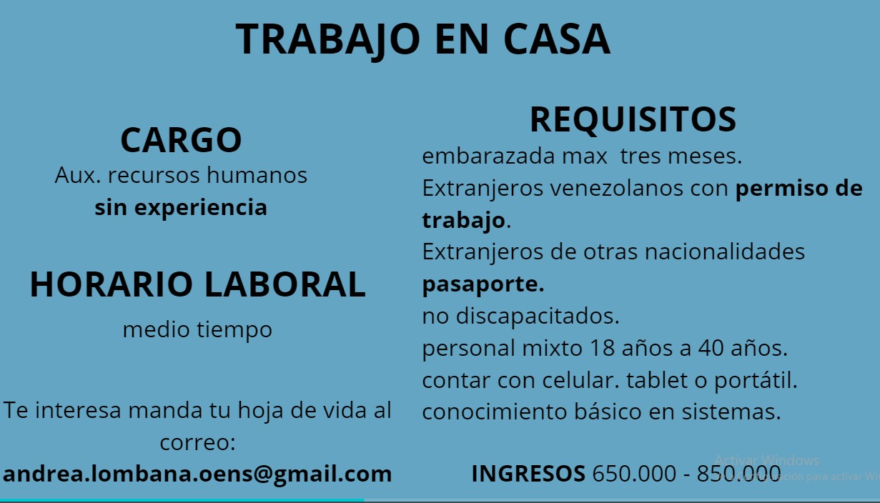 TRABAJO 100% REMOTO 