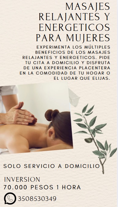 MASAJES PARA MUJERES ENERGETICOS Y RELAJANTES