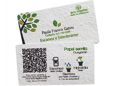 Tarjeta de presentación GERMINABLE PREMIUM con código QR 3